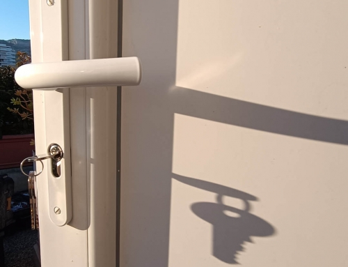 Rénovation d’une porte de servbice à La Destrousse
